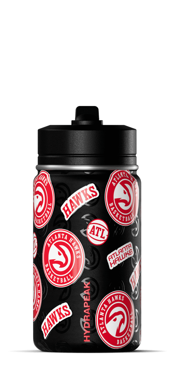 Hydrapeak NBA 14oz Kids Water Bottle with Straw Lid - Officially Licensed Team Design