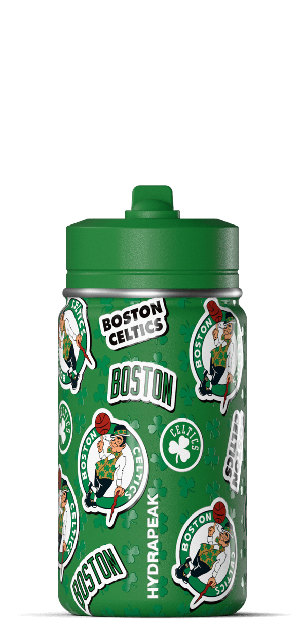 Hydrapeak NBA 14oz Kids Water Bottle with Straw Lid - Officially Licensed Team Design