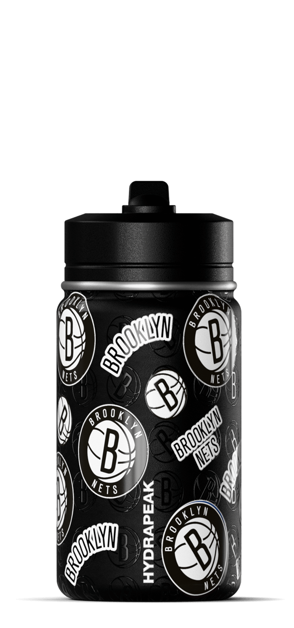 Hydrapeak NBA 14oz Kids Water Bottle with Straw Lid - Officially Licensed Team Design
