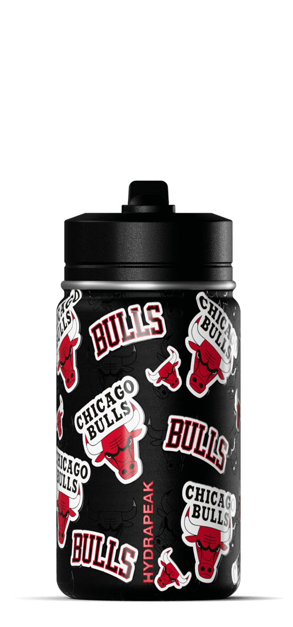 Hydrapeak NBA 14oz Kids Water Bottle with Straw Lid - Officially Licensed Team Design