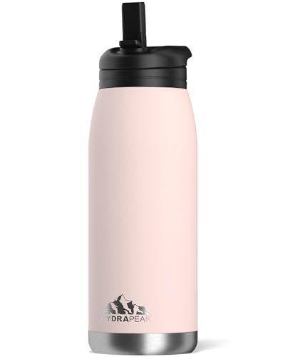 Hydrapeak Flow 32oz Insulated Water Bottle with Straw Lid, Seashell