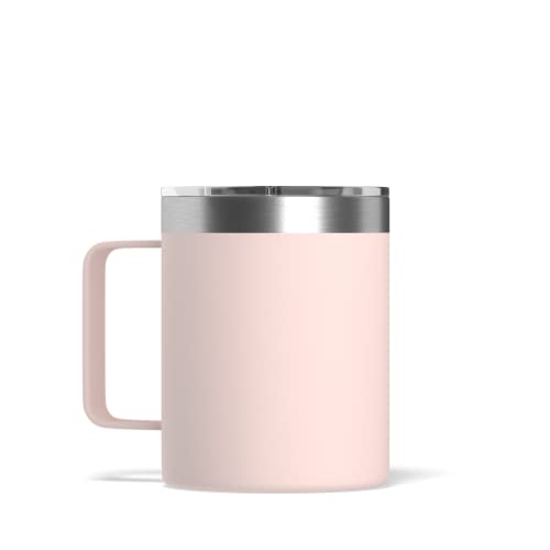 Hydrapeak 14oz Insulated Stainless Steel Travel Mug with Handle & Splash-Proof Lid - Seashell