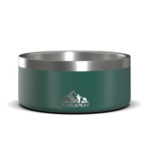 Hydrapeak Dog Bowl Non-Slip Stainless Steel 4 Cup - Forest, Water and Food Dish for Small to Medium Dogs
