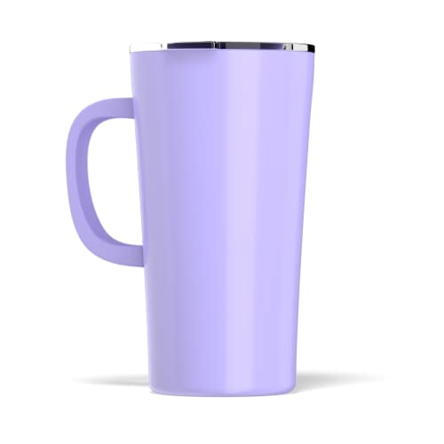 Hydrapeak JAVA 18oz Insulated Travel Coffee Mug with Handle - Leak-Proof Stainless Steel Tumbler, Lilac