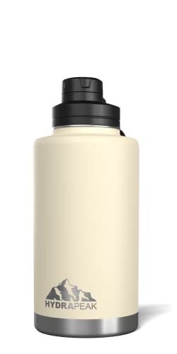 Hydrapeak 50oz Insulated Large Water Bottle - Leak Proof Stainless Steel Flask - Modern Cream