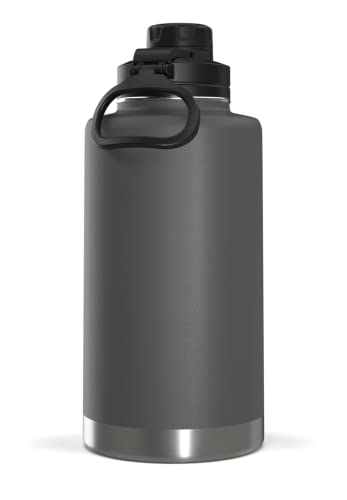 Hydrapeak 50oz Insulated Water Bottle Graphite - Leakproof Stainless Steel Flask