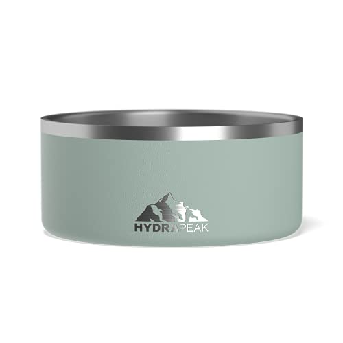 Hydrapeak Dog Bowl Non-Slip Stainless Steel 8 Cup - Teal, Large Size for Water and Food