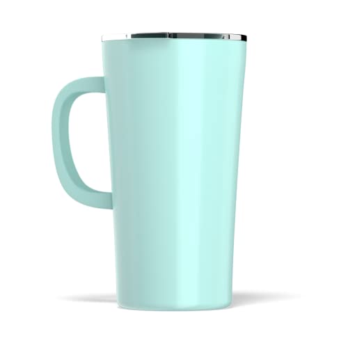 Hydrapeak JAVA 18oz Insulated Coffee Mug with Handle, Leak-Proof Lid, Aqua