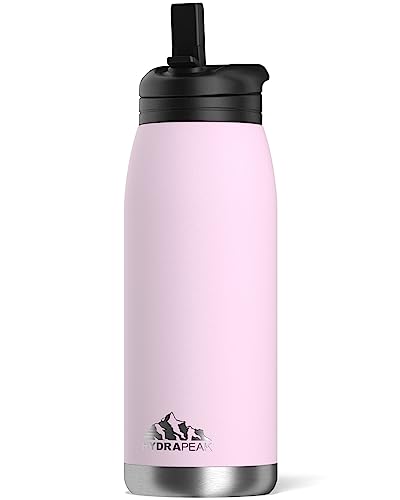 Hydrapeak Flow 32oz Insulated Water Bottle with Straw Lid - Blush