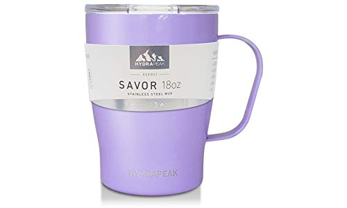 Hydrapeak SAVOR 18 oz Double Vacuum Insulated Coffee Mug - Lilac Travel Cup