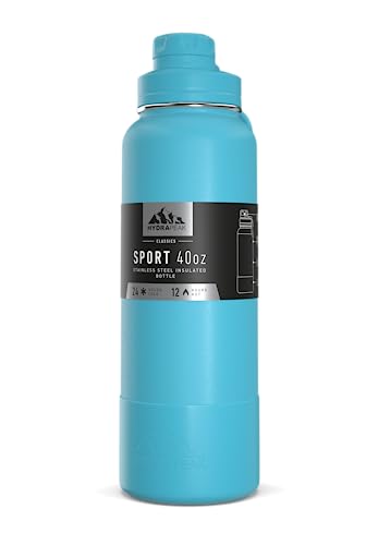 Hydrapeak 40oz Sport Insulated Water Bottle - Chug Lid, Belize Blue