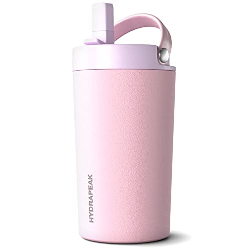 Hydrapeak Junior 14oz Insulated Kids Water Bottle with Straw Lid - Stainless Steel Double-Walled and Leak-Proof