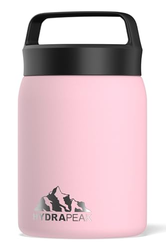 Hydrapeak 18 oz Insulated Food Jar - Hot and Cold Vacuum Insulated Stainless Steel Soup Jar with Leak-Proof Lid