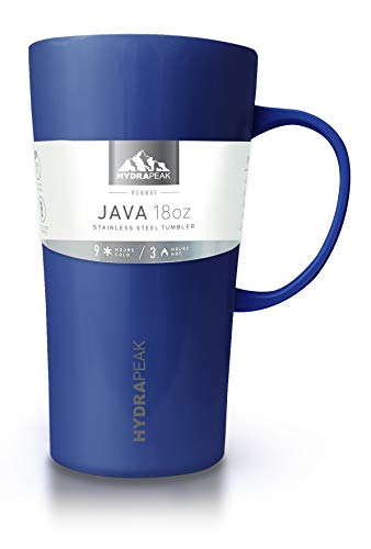 Hydrapeak Java 18oz Insulated Coffee Mug Cobalt - Stainless Steel with Leak-Proof Lid
