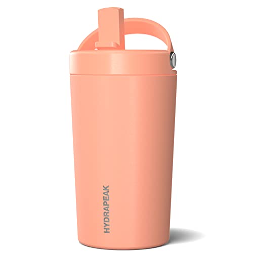 Hydrapeak Junior 14oz Insulated Kids Water Bottle with Straw Lid - Stainless Steel, Leak-Proof, Double Walled,