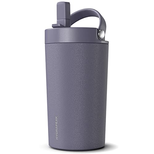 Hydrapeak Junior 14oz Insulated Kids Water Bottle with Straw Lid - Plum