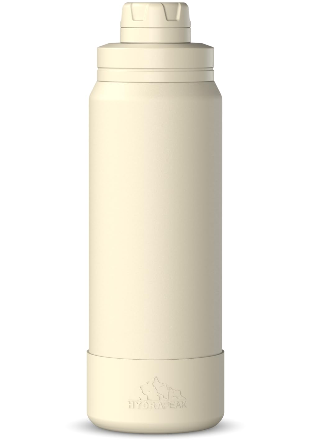 Hydrapeak 26oz Sport Insulated Water Bottle with Chug Lid – Modern Cream, Leak-Proof Stainless Steel
