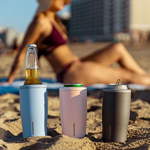 Hydrapeak 4-in-1 Insulated Can Cooler - Blue Lagoon, Fits 12 oz Slim & Standard Cans, Beer Bottles