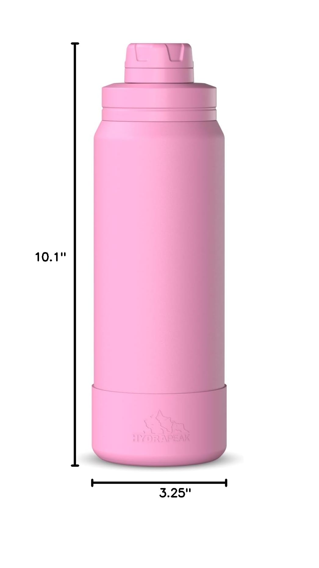 Hydrapeak 26oz Sport Insulated Water Bottle with Chug Lid - Stainless Steel, Bubblegum Pink, Leak-Proof
