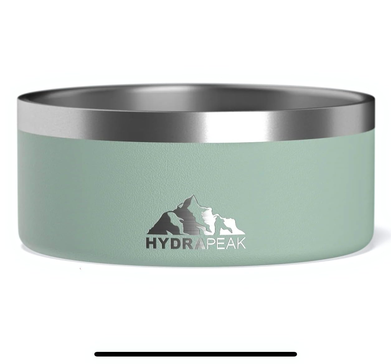 Hydrapeak Dog Bowl 4 Cup Teal - Non Slip Stainless Steel Water and Food Dish for Large Dogs