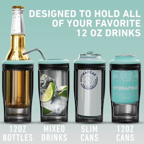 Hydrapeak Aqua Gloss 4-in-1 Can Cooler – Multi-Format Insulated Drinkware