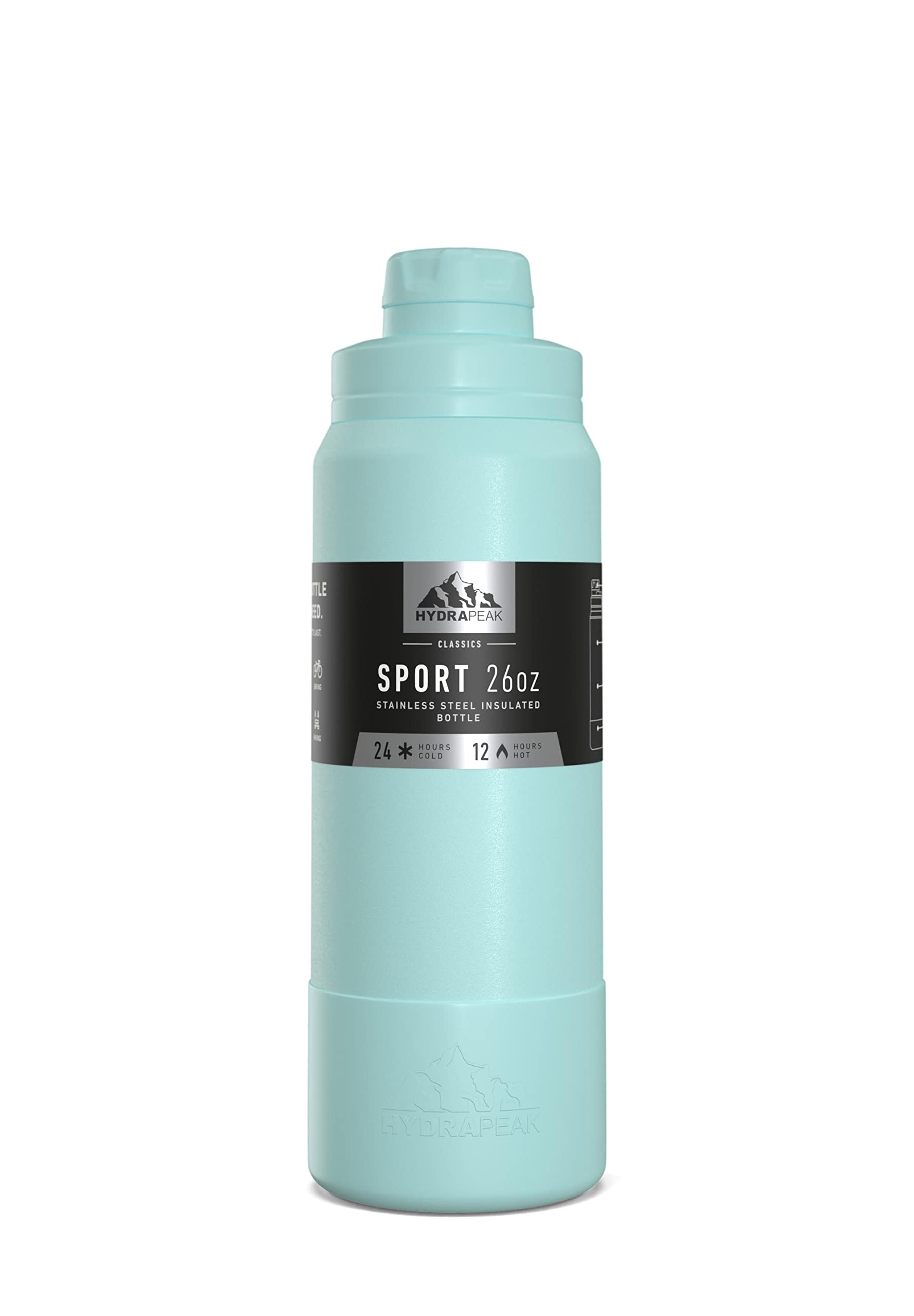 Hydrapeak 26oz Sport Insulated Water Bottle Alpine - Stainless Steel with Chug Lid, Cup Holder Friendly