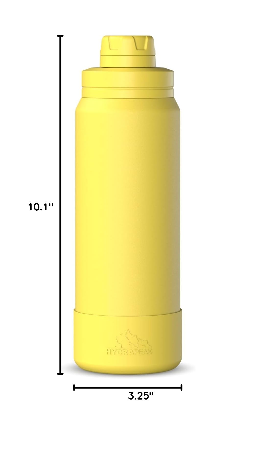 Hydrapeak 26oz Sport Insulated Water Bottle with Chug Lid - Lemon