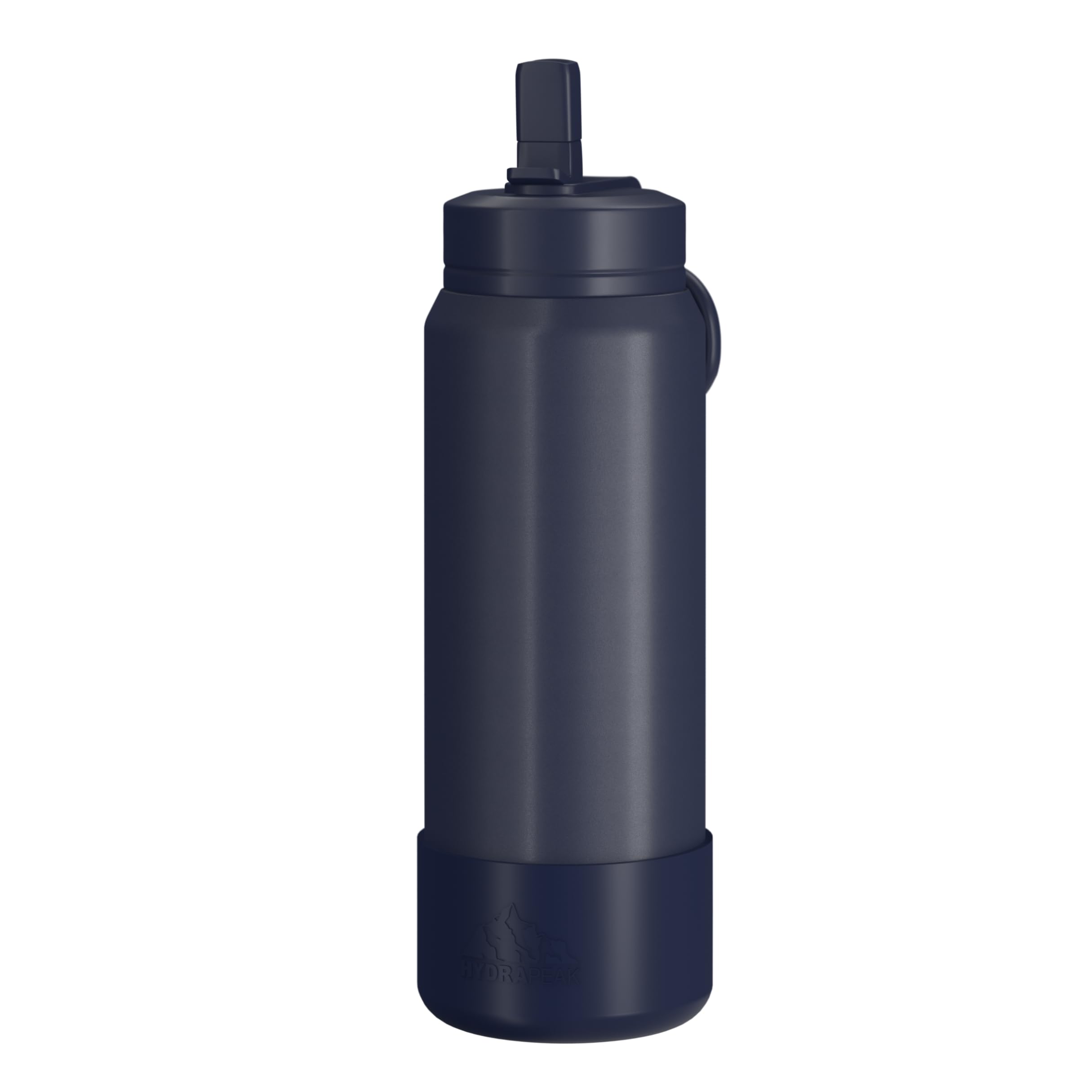 Hydrapeak 26oz Sport Insulated Water Bottle with Straw Lid – Leak-Proof, Navy
