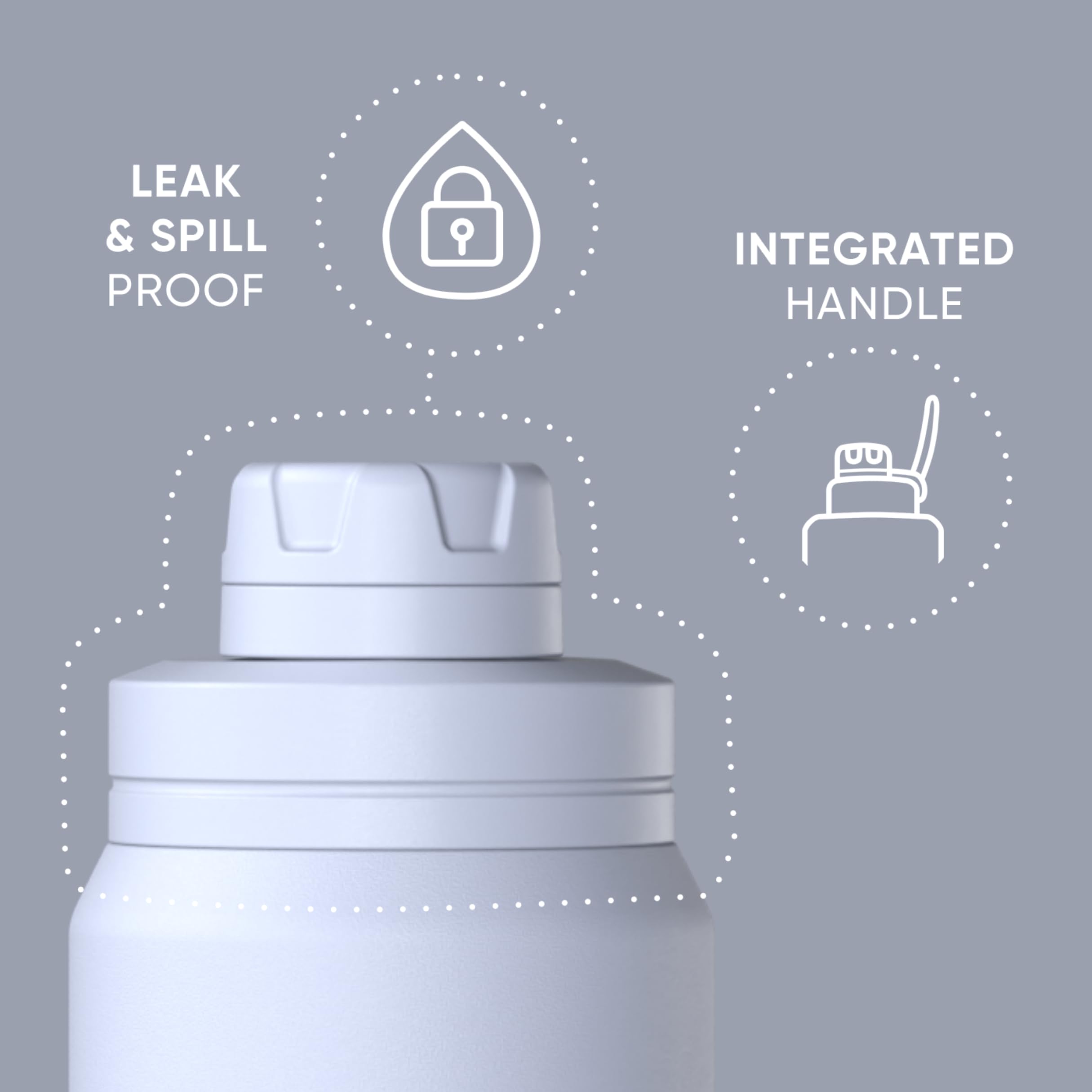 Hydrapeak 26oz Sport Water Bottle Ice - Insulated Stainless Steel with Chug Lid