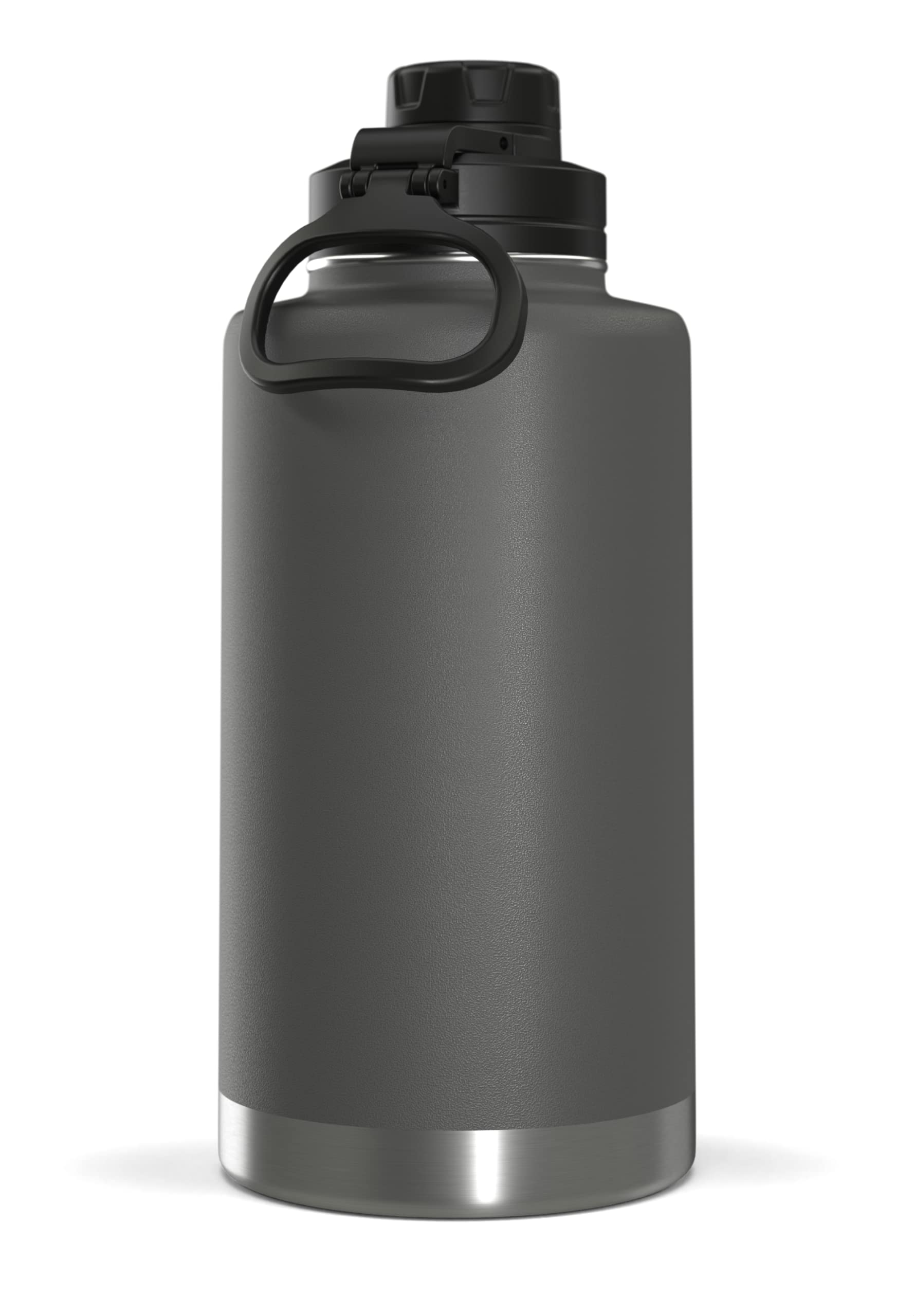 Hydrapeak 50oz Insulated Water Bottle Graphite - Leakproof Stainless Steel Flask