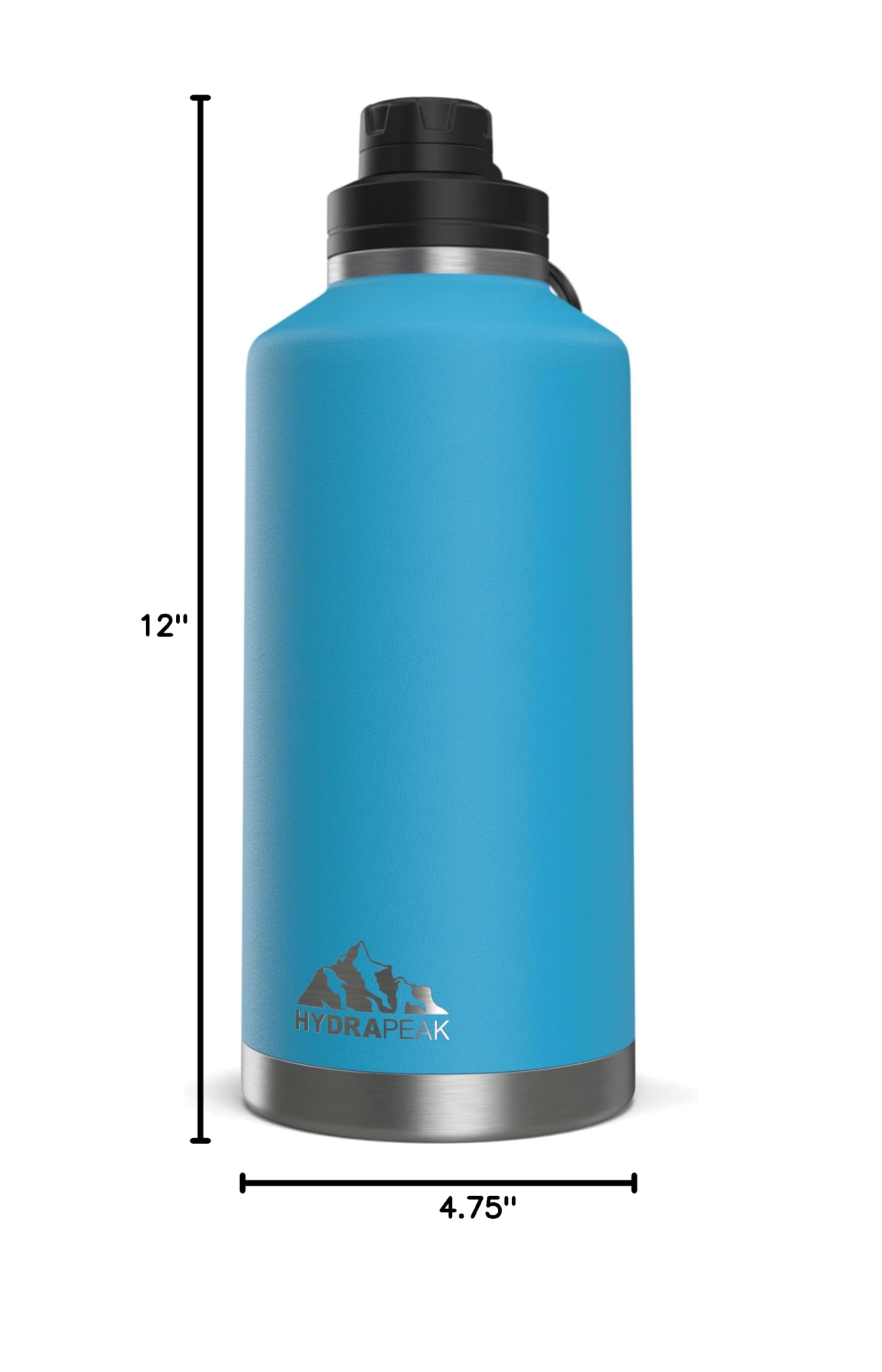 Hydrapeak 72 oz Insulated Water Bottle Jug - Sky Blue, Leak-Proof, 60-Hour Cold