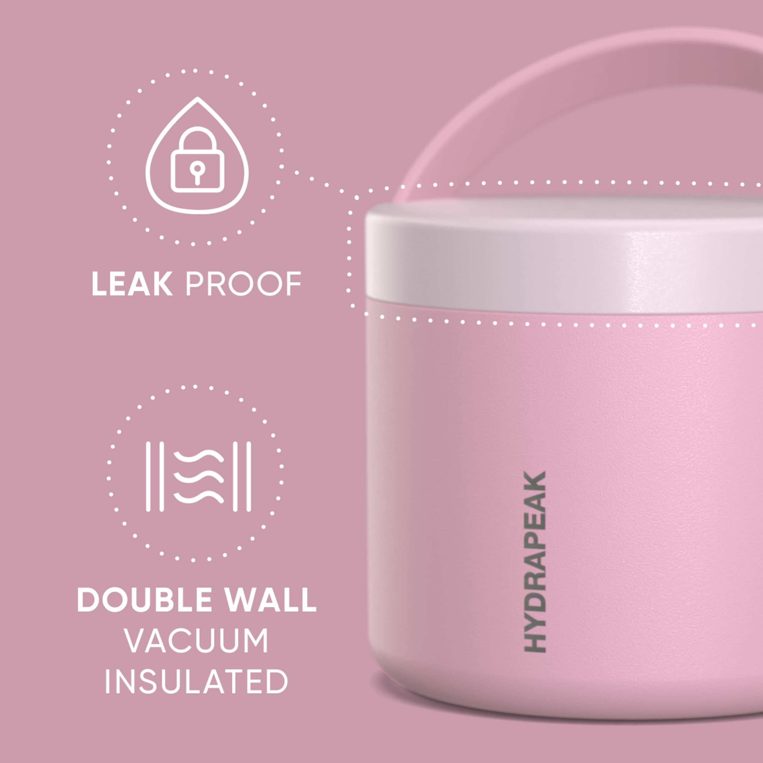 Hydrapeak 25oz Vacuum Insulated Food Jar Gingerbread - Stainless Steel Leak-Proof Soup Thermos