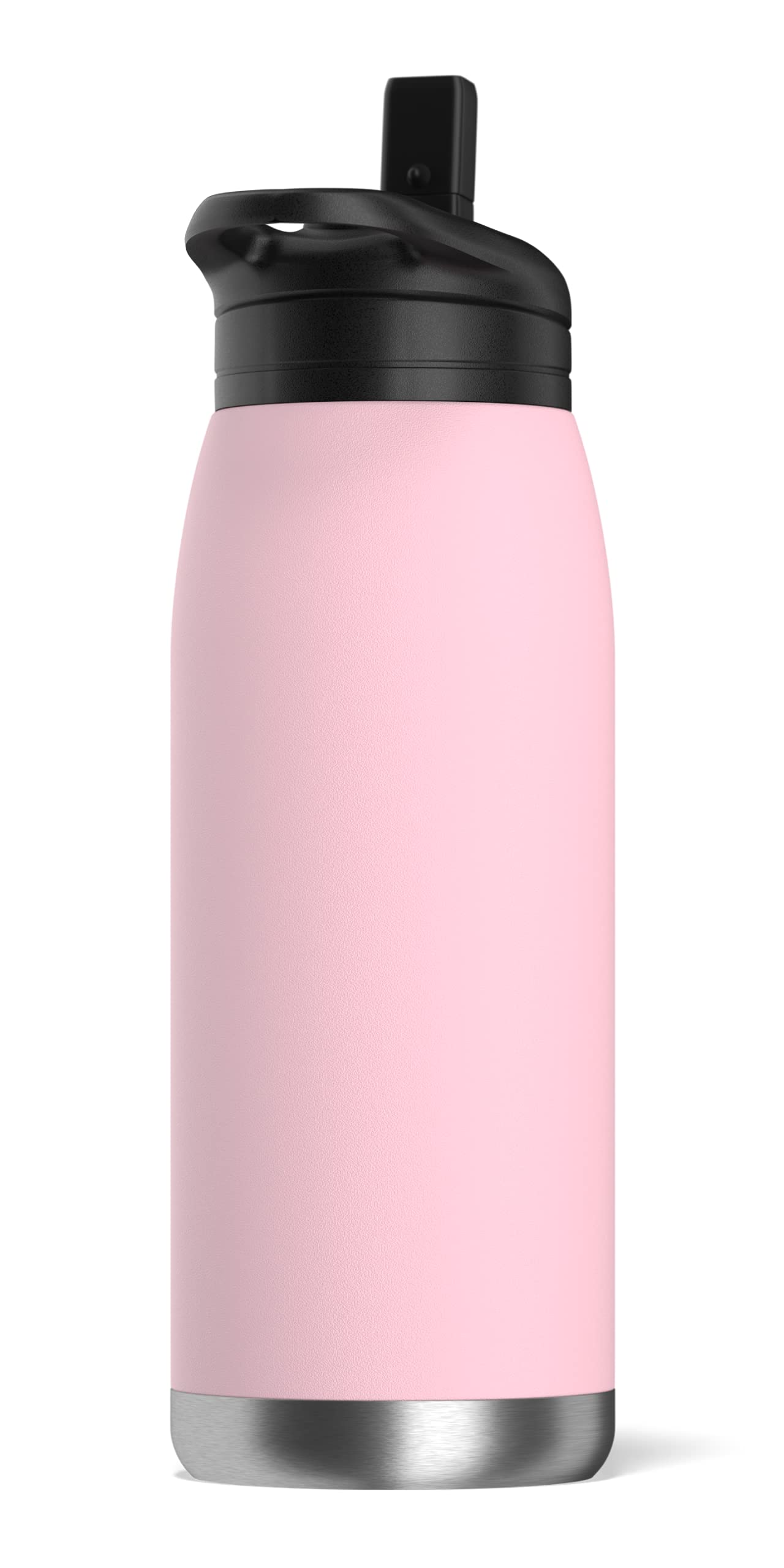 Hydrapeak Flow 32oz Insulated Water Bottle with Straw Lid – Pink, Stainless Steel, Leak-Proof