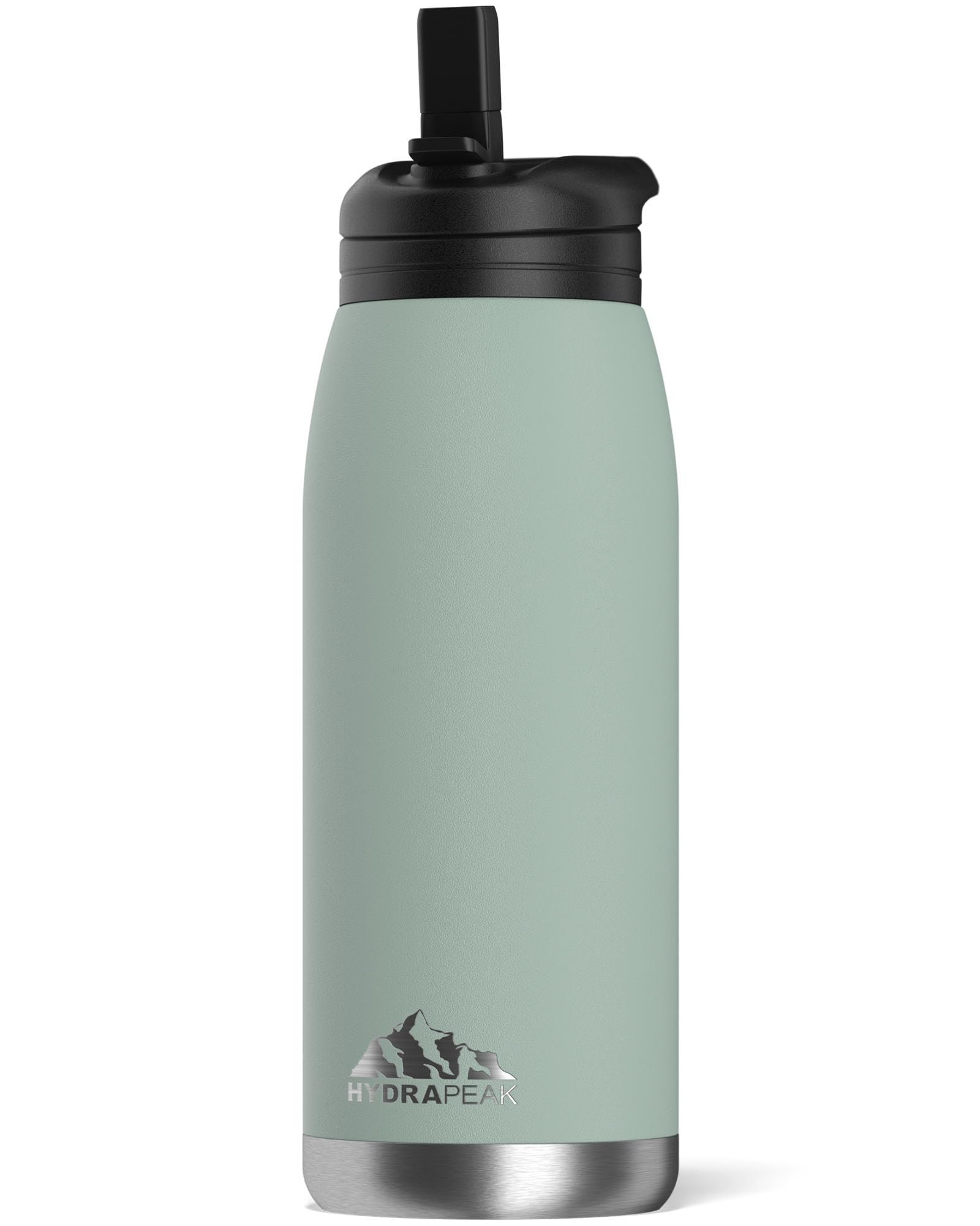 Hydrapeak Flow 32oz Insulated Water Bottle with Straw Lid – Teal, Stainless Steel, Leak-Proof