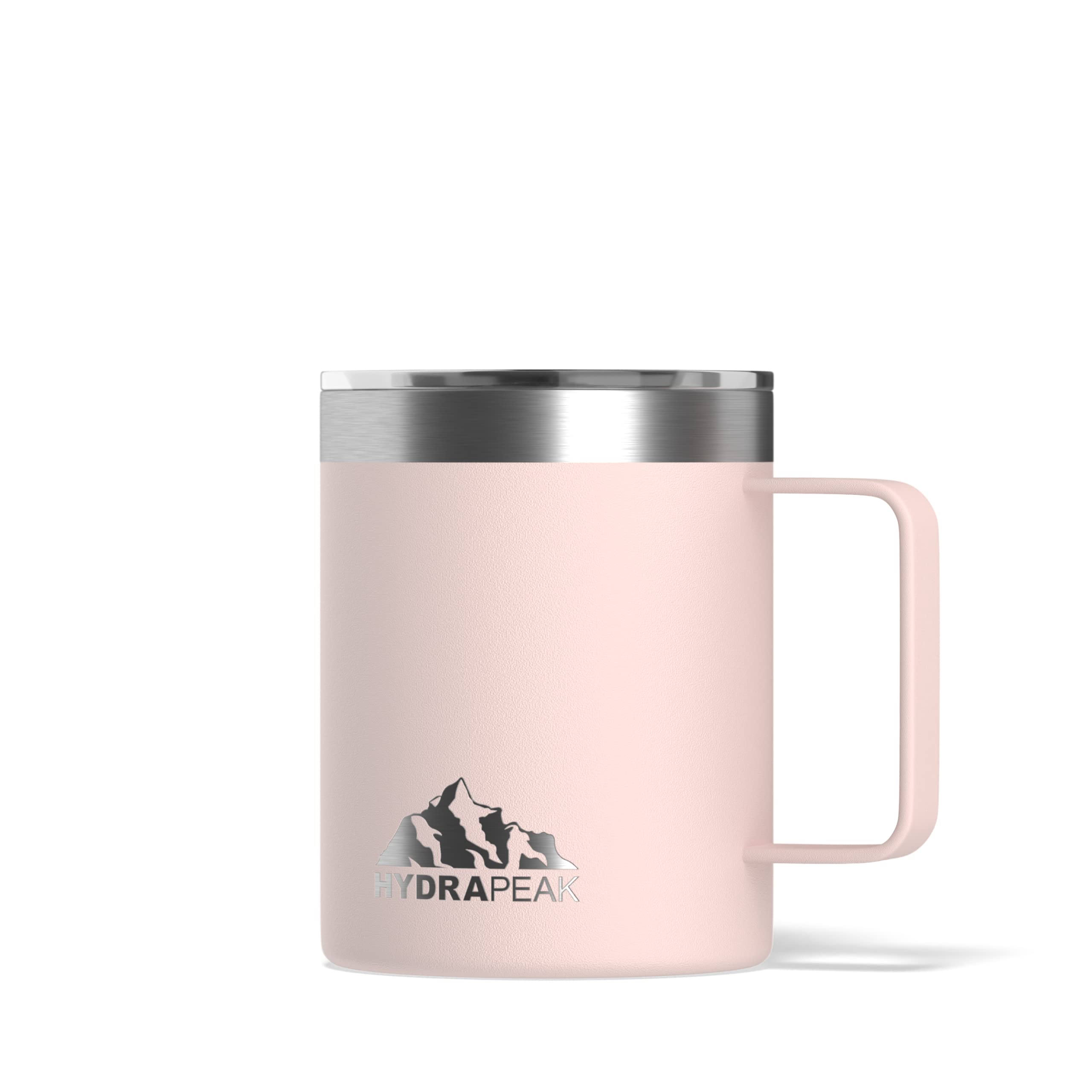Hydrapeak 14oz Insulated Stainless Steel Travel Mug with Handle & Splash-Proof Lid - Seashell