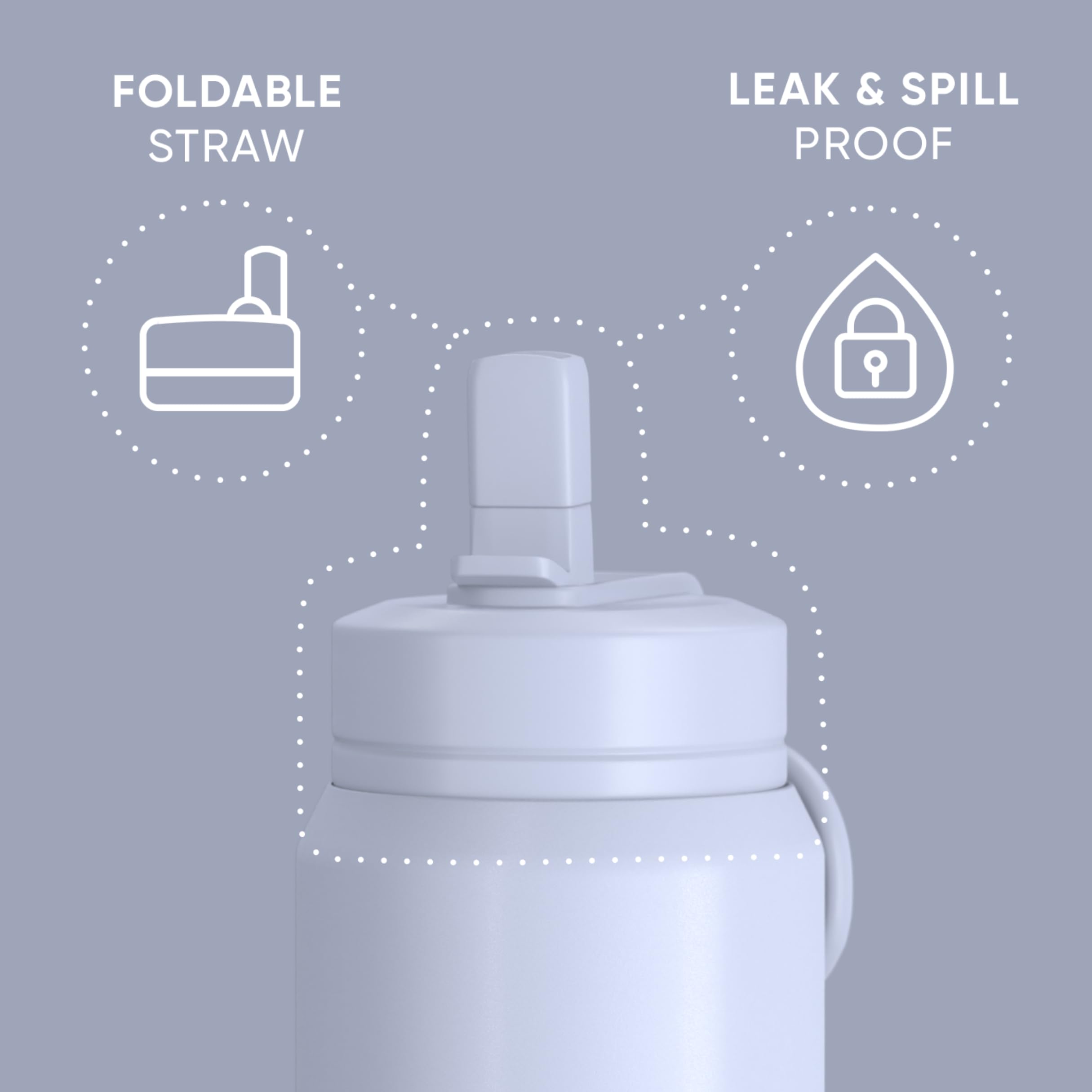 Hydrapeak 26 oz Sport Insulated Water Bottle with Straw & Chug Lid, Leak Proof, Ice