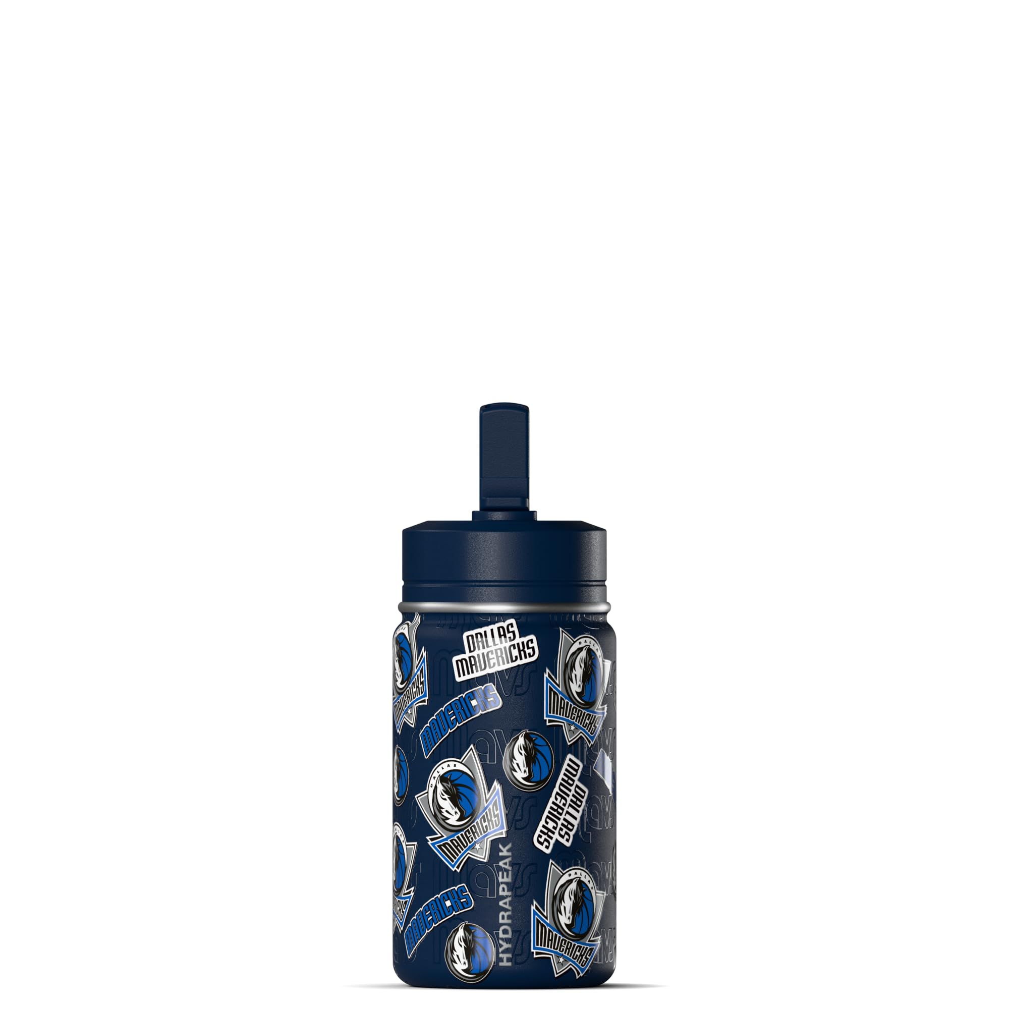 Hydrapeak Dallas Mavericks 14oz Kids Stainless Steel Water Bottle with Straw Lid – Official NBA Licensed