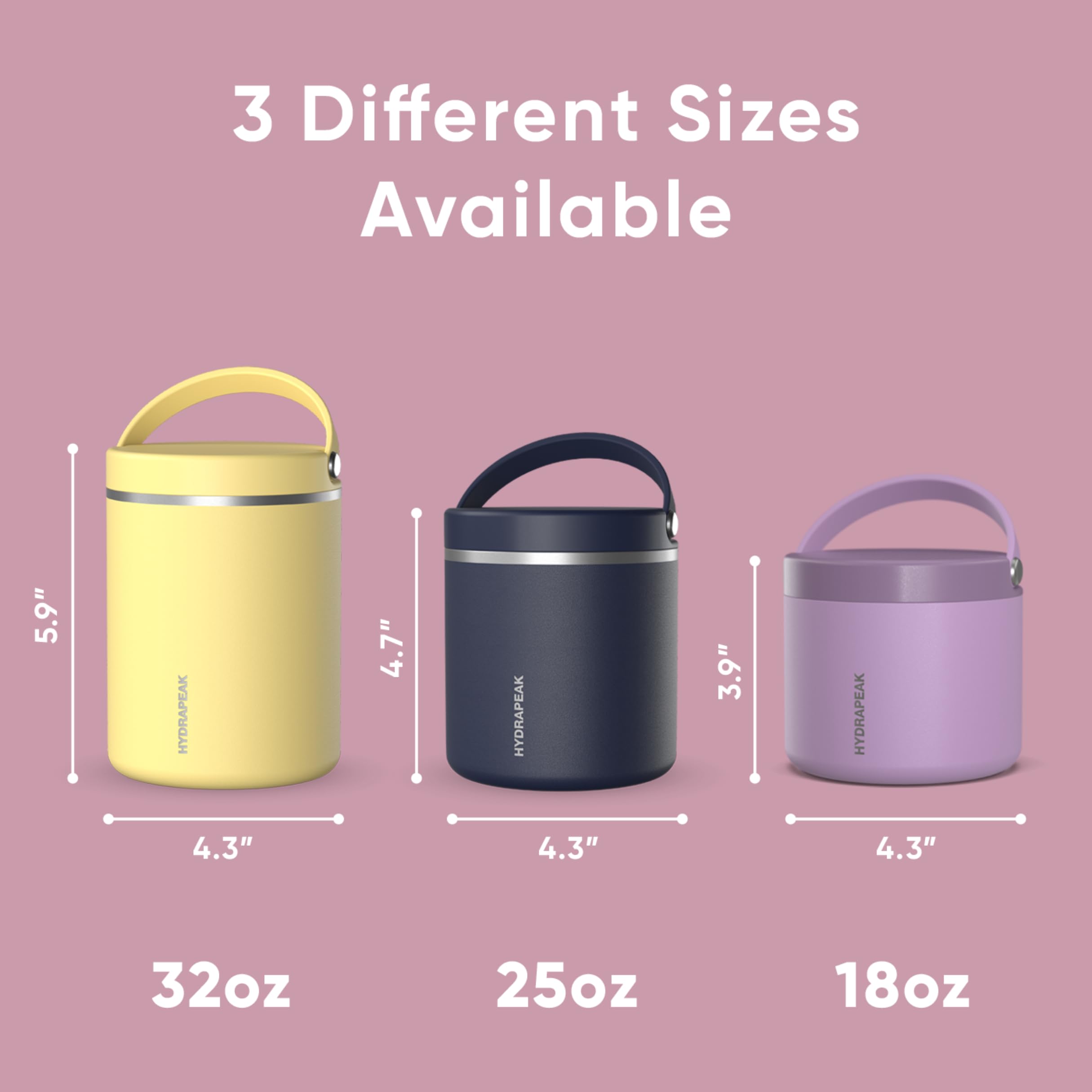 Hydrapeak 25oz Vacuum Insulated Food Jar Gingerbread - Stainless Steel Leak-Proof Soup Thermos