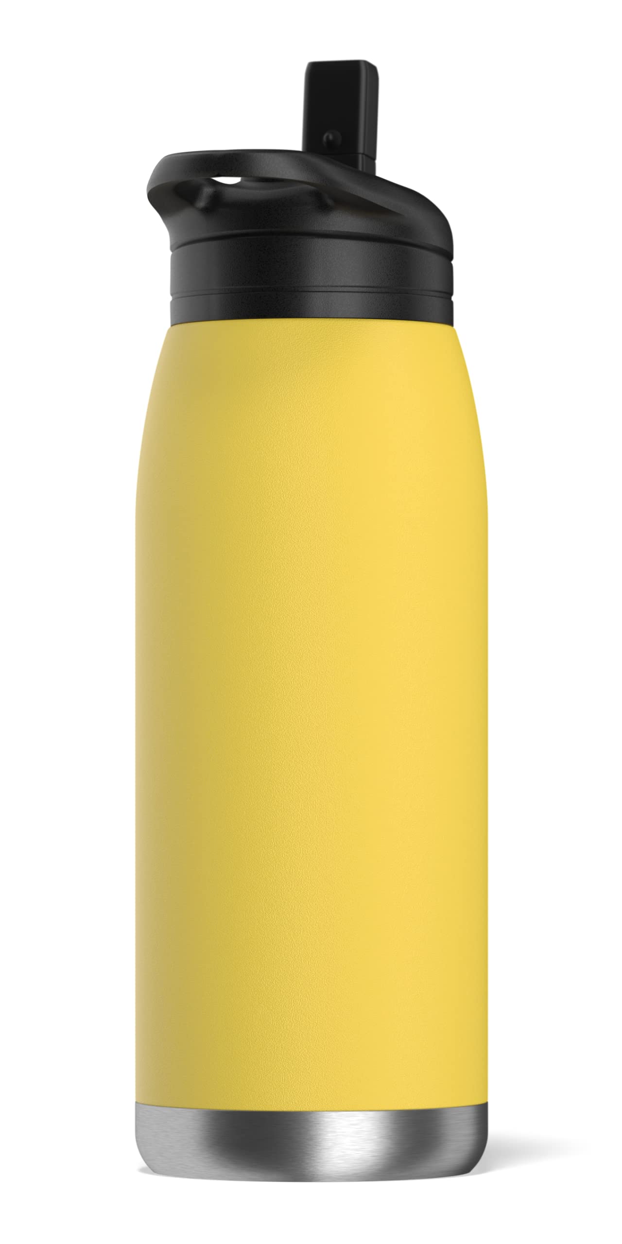 Hydrapeak Flow 32oz Insulated Water Bottle with Straw Lid - Lemon, Bright Color for Everyday Hydration