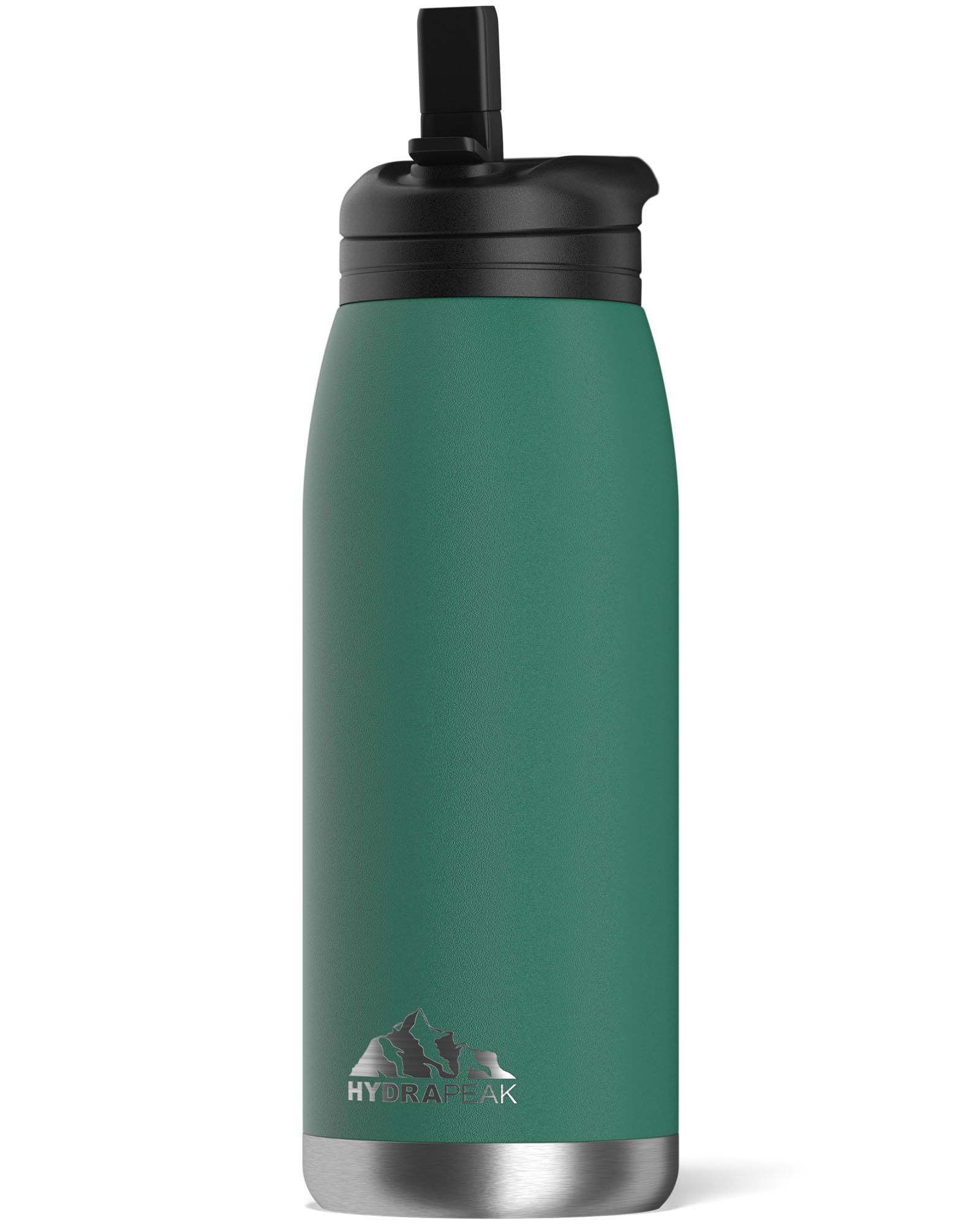 Hydrapeak Flow 32oz Insulated Water Bottle with Straw Lid - Forest