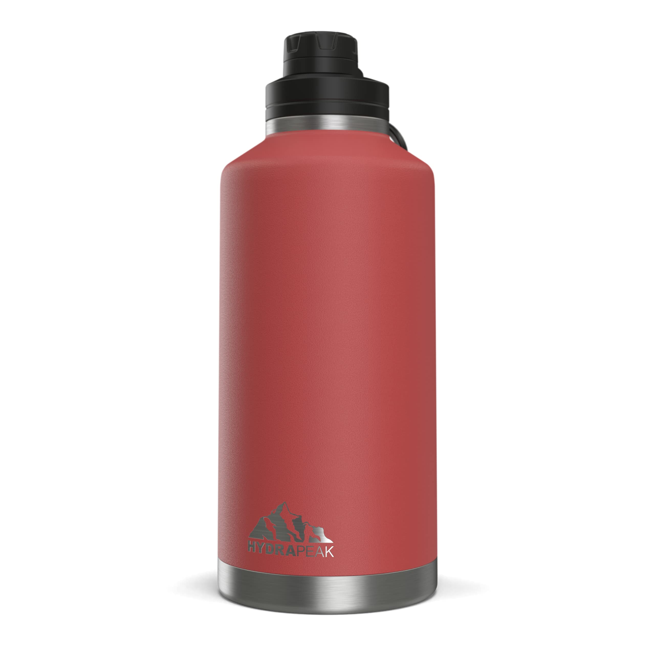 Hydrapeak 72 oz Insulated Water Bottle - Half Gallon Jug, Faded Red