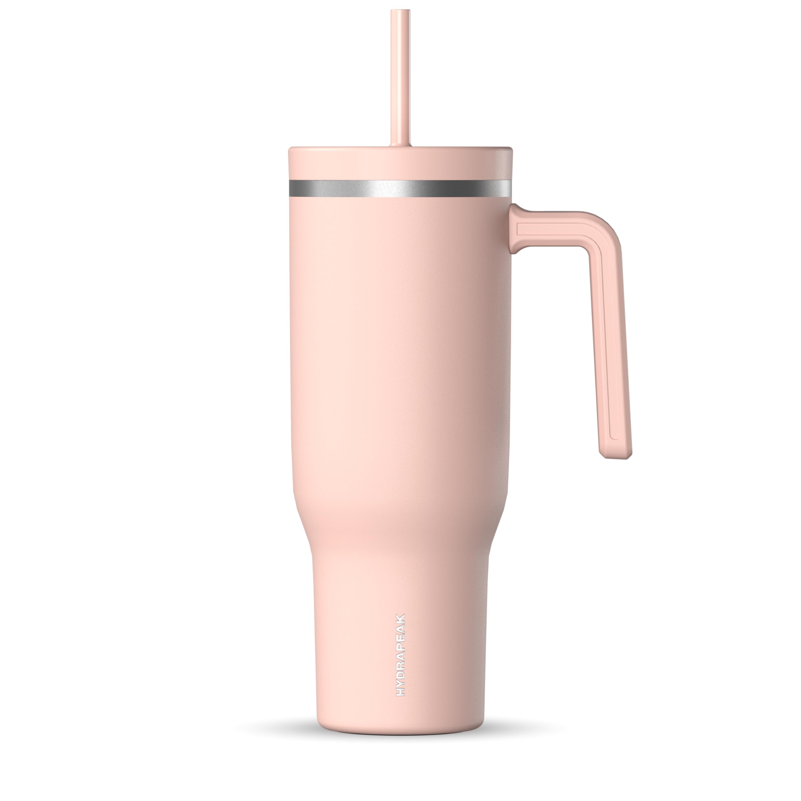 Hydrapeak Voyager 40oz Insulated Tumbler with Handle & Straw Lid - Peony