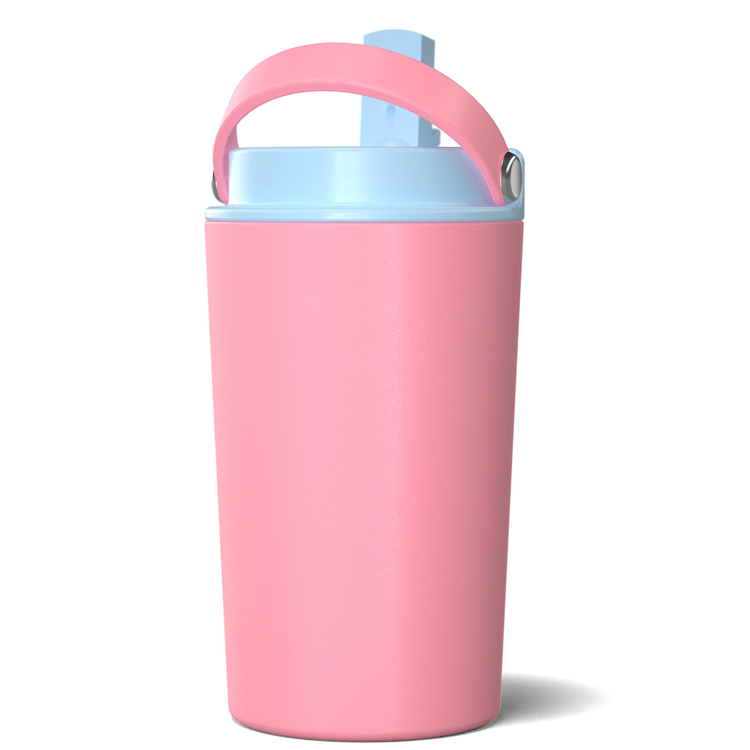 Hydrapeak Junior 14oz Insulated Kids Water Bottle - Bubblegum/Cloud, Leak Proof Straw Lid