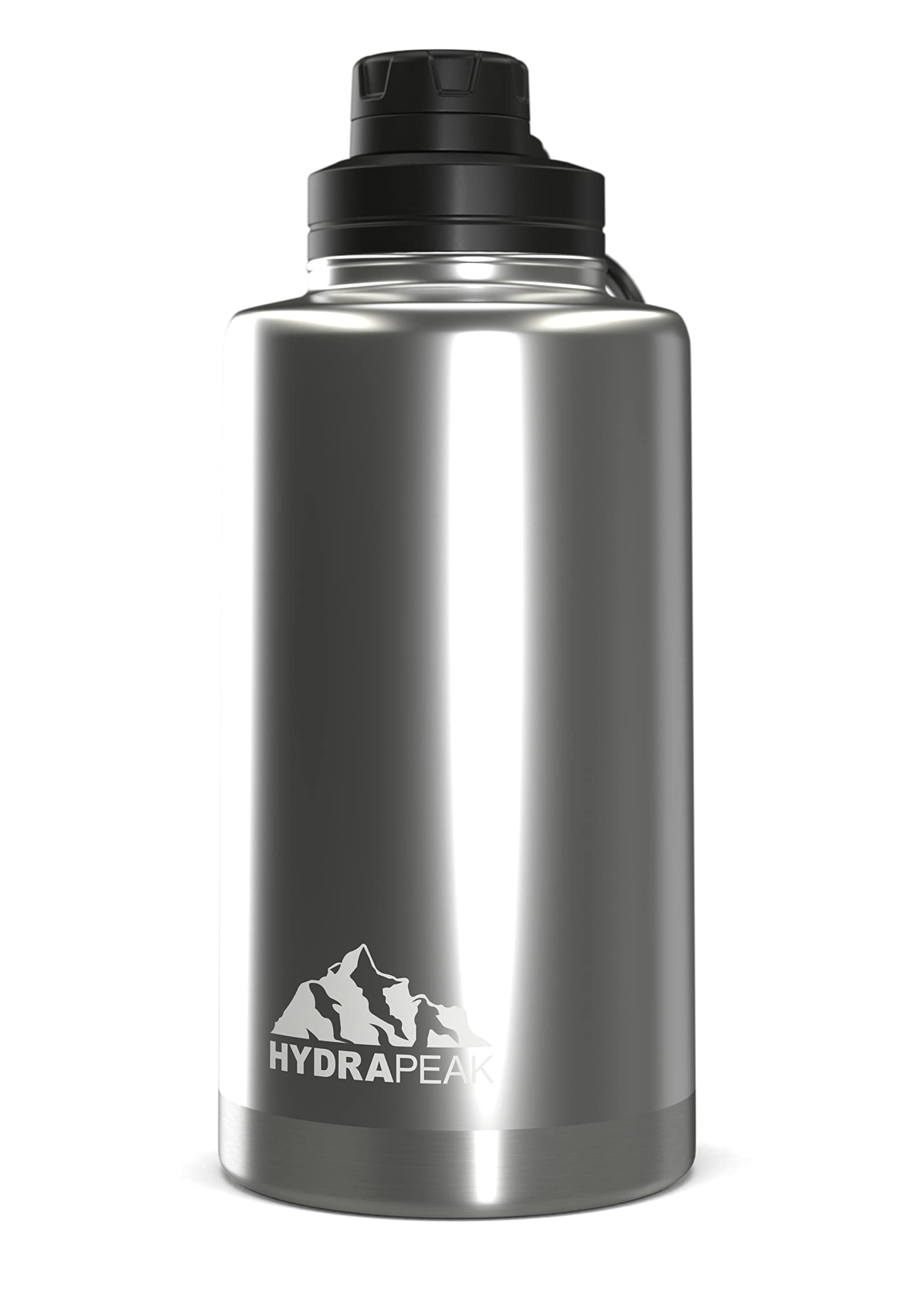 Hydrapeak 50oz Insulated Stainless Steel Water Bottle - Bare Stainless Steel Flask with Chug Lid