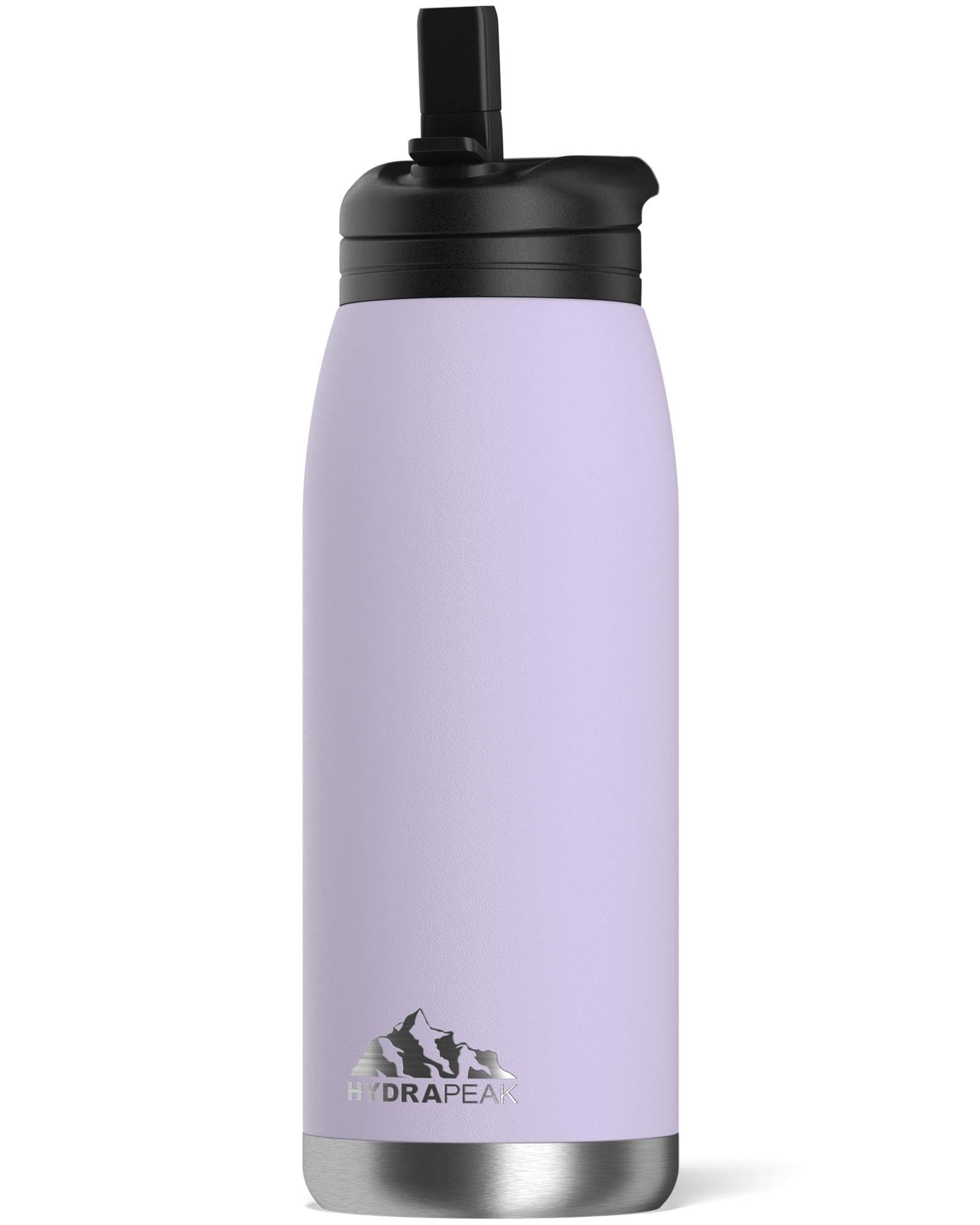 Hydrapeak Flow 32oz Insulated Water Bottle with Straw Lid – Orchid, BPA-Free, Leak-Proof