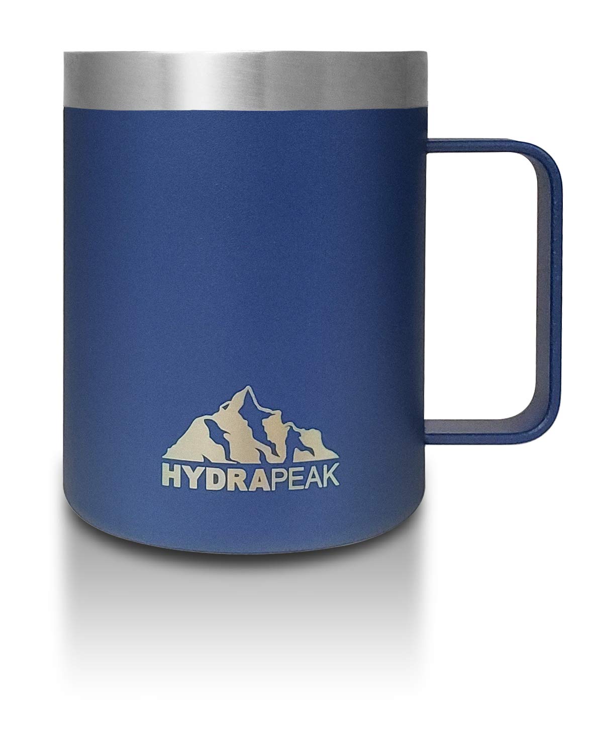 Hydrapeak 14oz Insulated Travel Mug with Splash-Proof Lid - Stainless Steel, Double-Walled with Handle, Cobalt