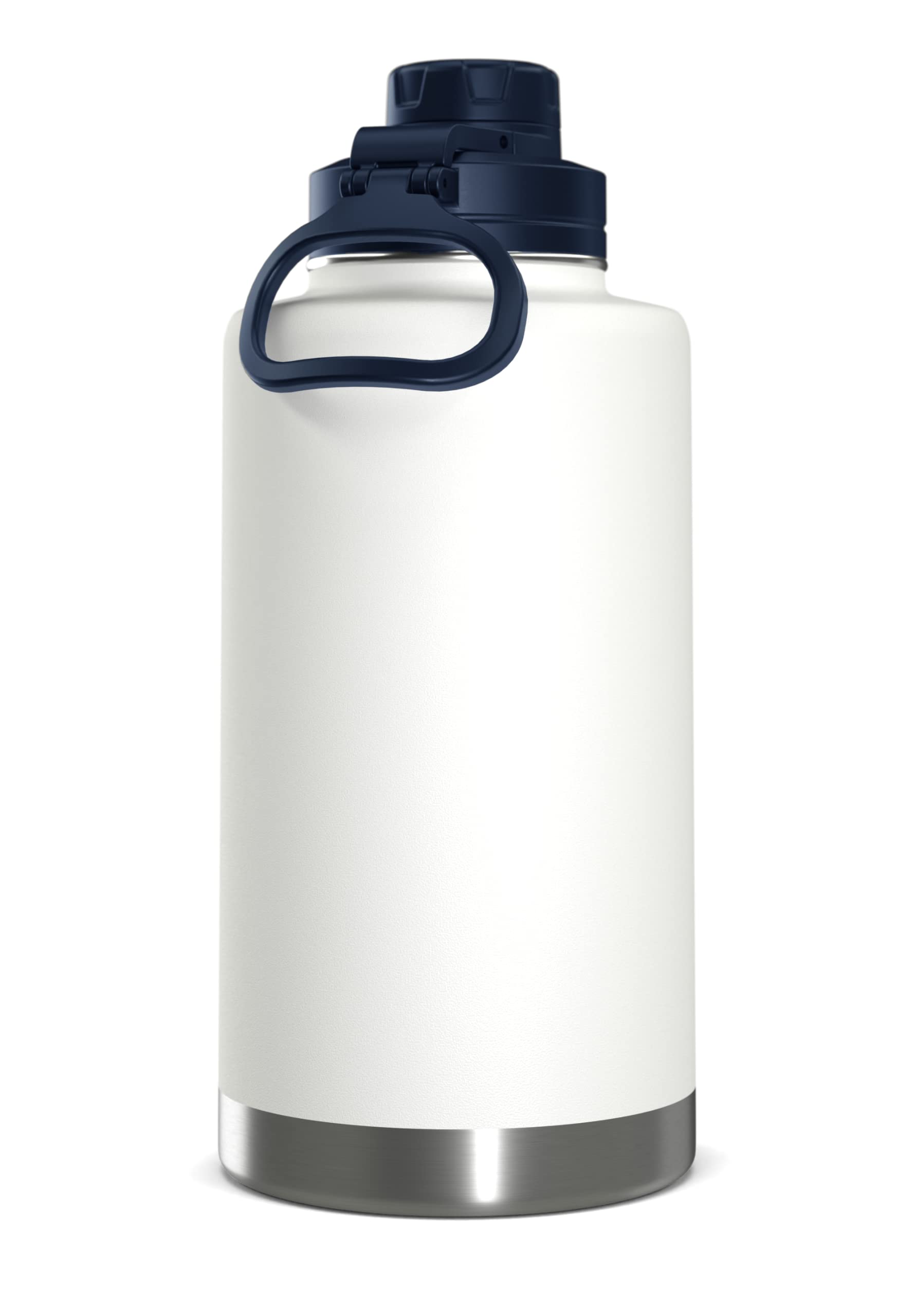 Hydrapeak 50oz Insulated Large Water Bottle - Leak Proof Stainless Steel Flask (White)