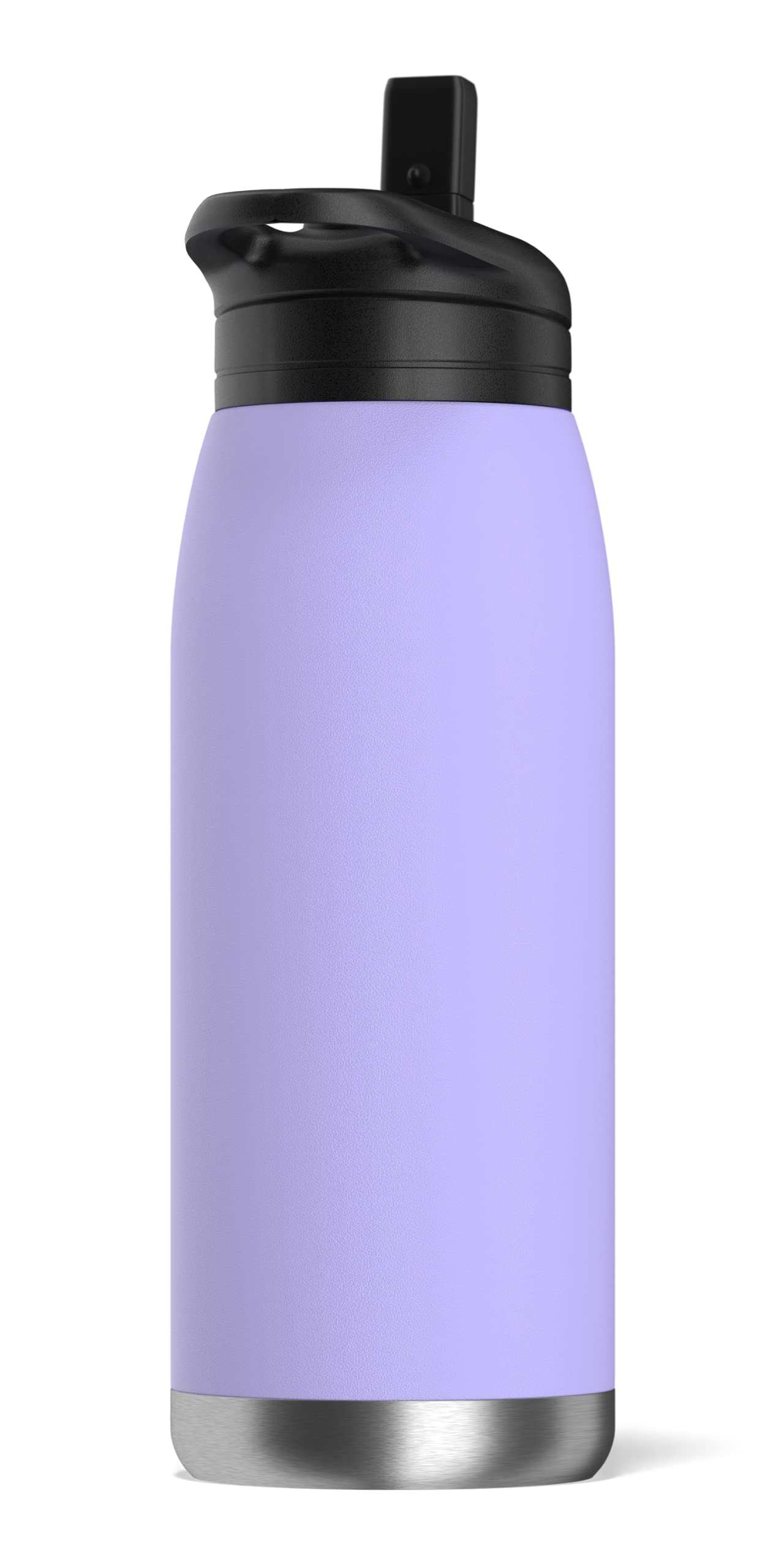 Hydrapeak Flow 1L (32oz) Copper-Coated Insulated Water Bottle with Straw Lid - Lilac, Double-Walled Stainless Steel