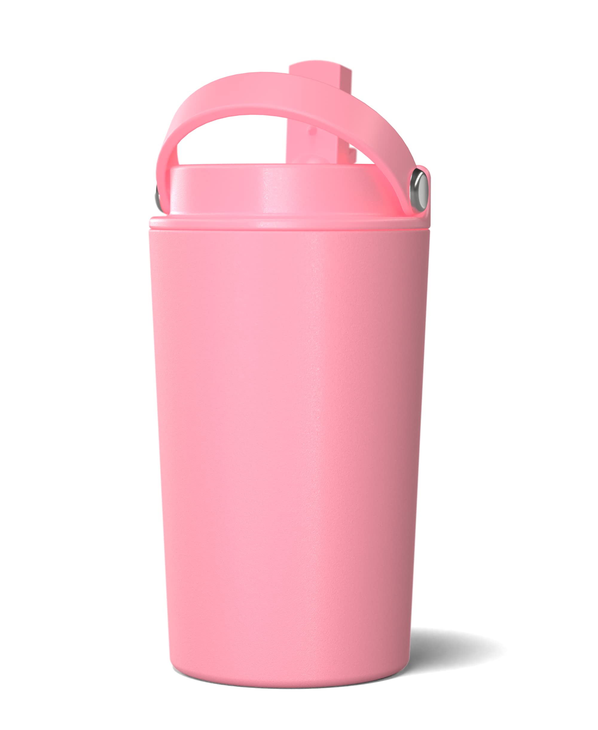 Hydrapeak Junior 14oz Insulated Kids Water Bottle with Straw Lid, Bubblegum Pink, 18/8 Stainless Steel, Leak-Proof