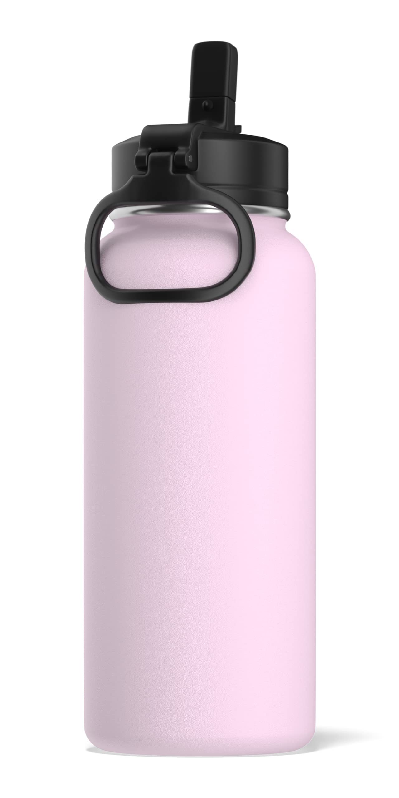 Hydrapeak 32oz Insulated Water Bottle with Straw Lid – Reusable Leak-Proof, Blush
